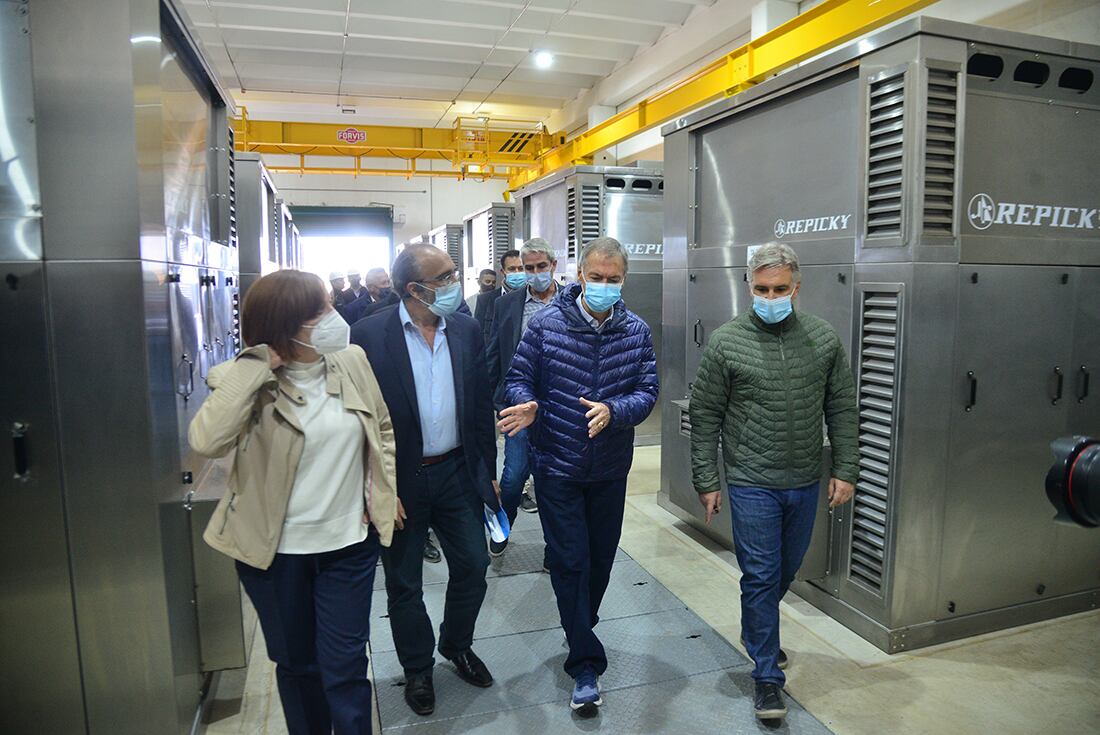 Planta de Tratamientos de Líquidos Cloacales de Bajo Grande con la prescencia de Juan Schiaretti y Martín LLaryora. (Pedro Castillo/LaVoz)