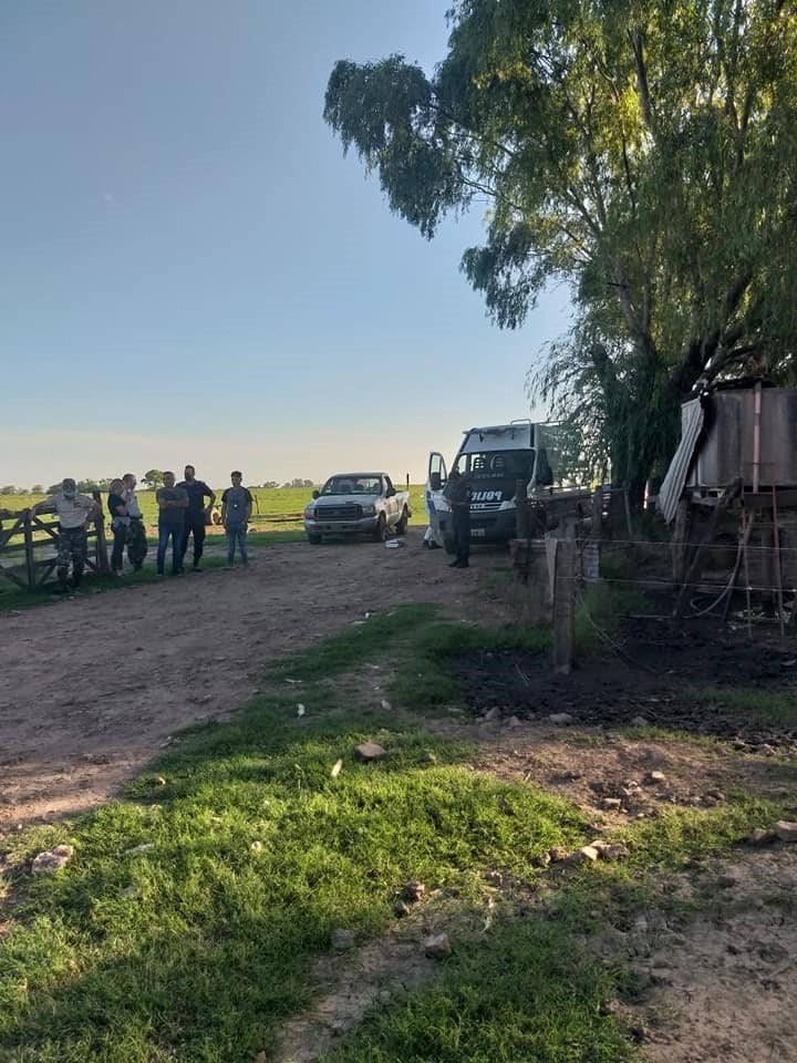 El campo donde tuvieron lugar los asesinatos de Plencovich y Ferrari.