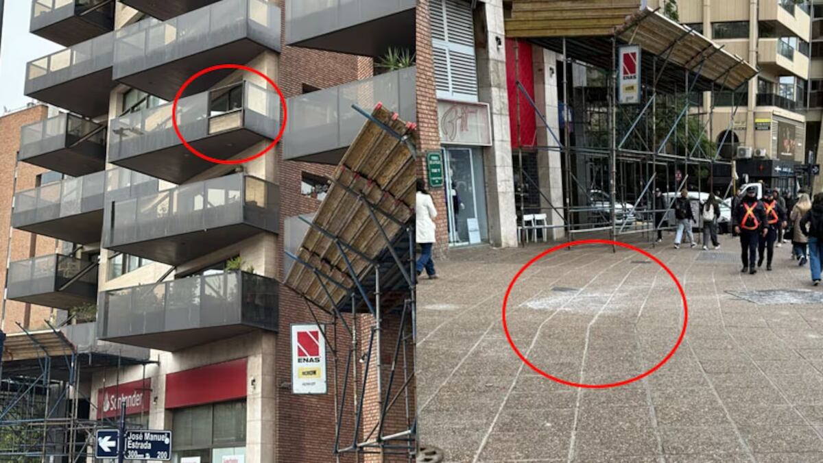 Un peligro: un vidrio se desprendió de un edificio y cayó en la zona de Plaza España en Córdoba