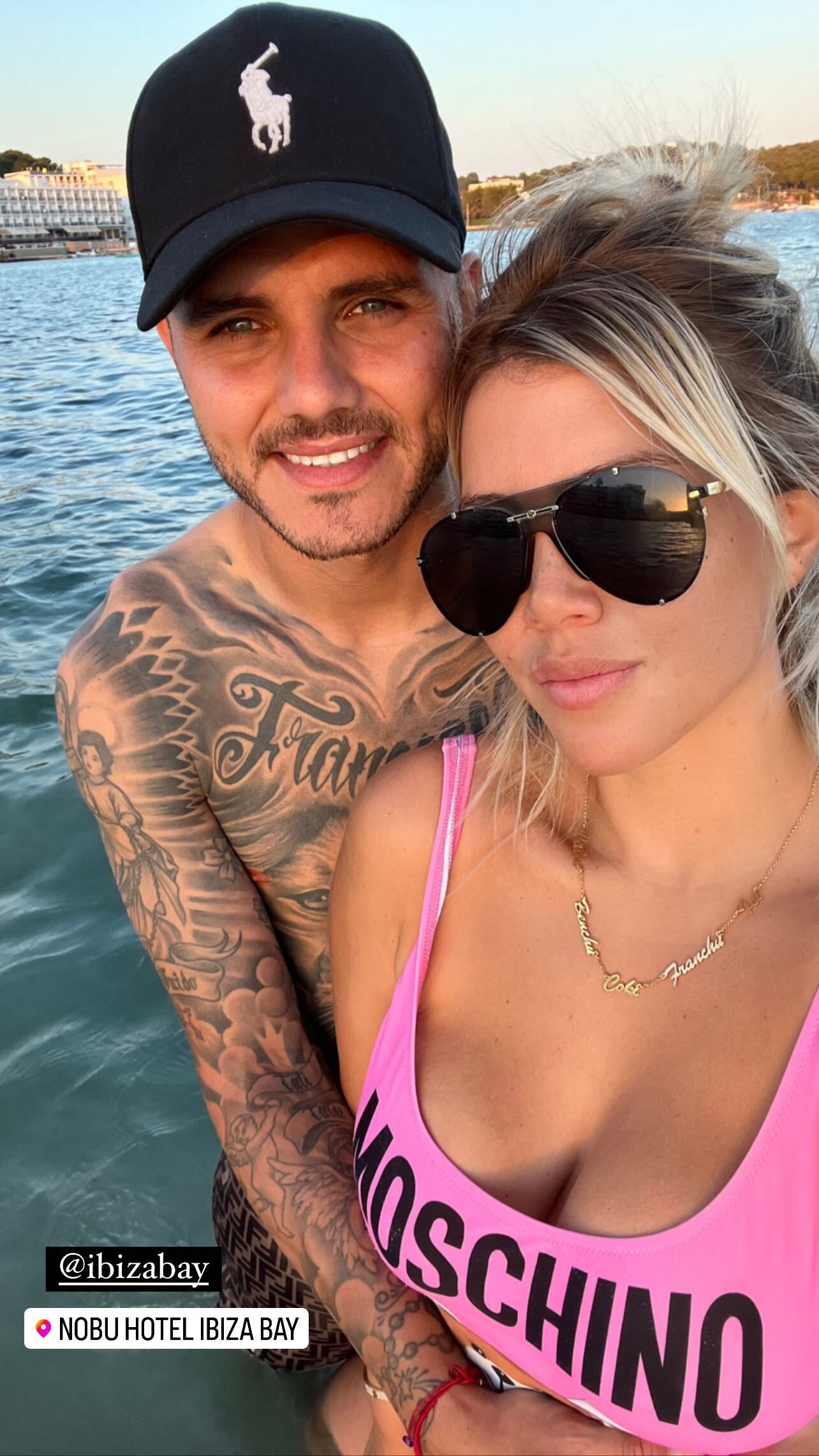 Wanda Nara y Mauro Icardi reconciliados y en Ibiza.