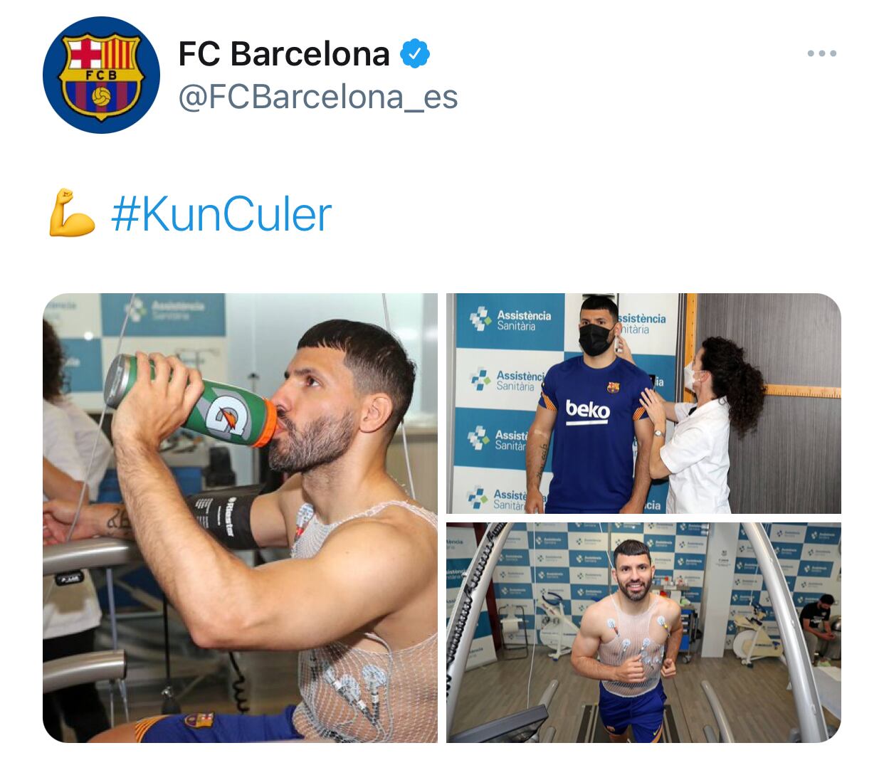 El Kun Agüero superó la revisión médica.