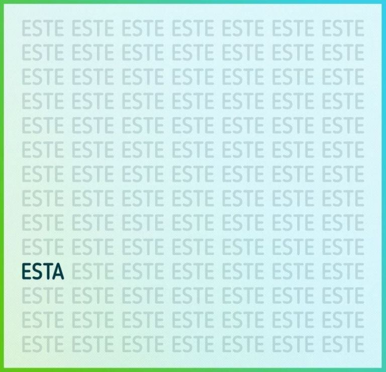 La respuesta del acertijo visual de la palabra "esta".