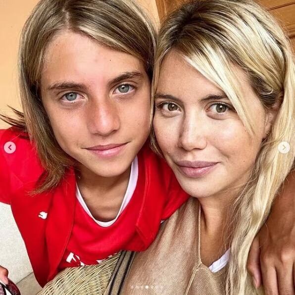 Wanda Nara y su hijo Valentino.