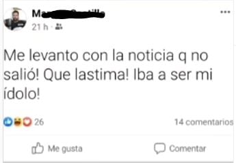 La publicación a la que Marcelo Megna le puso "me gusta" en Facebook.