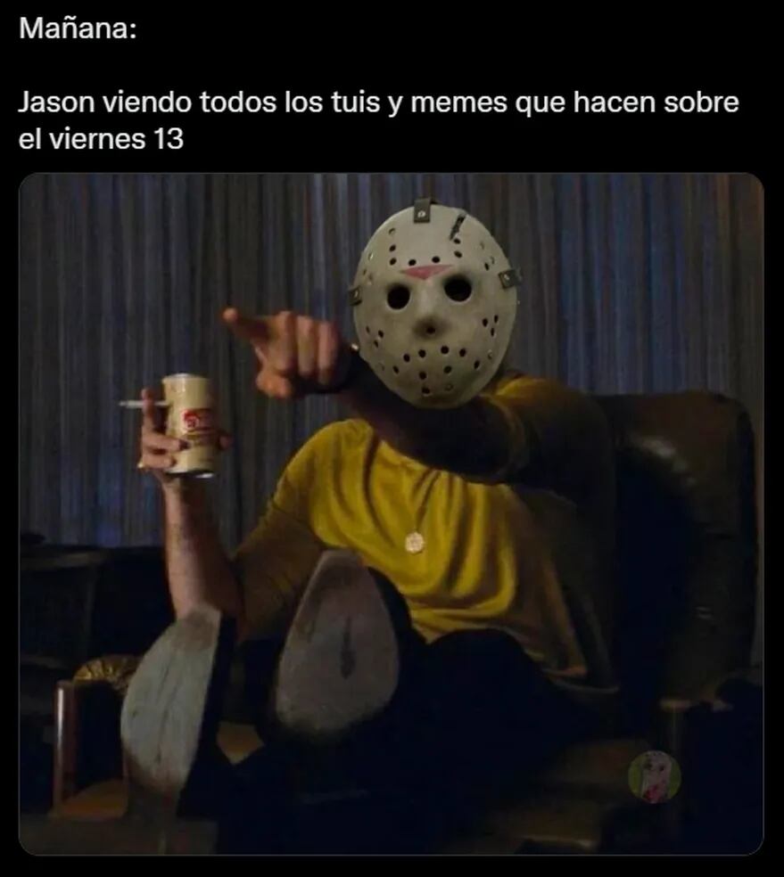 Jason "riéndose" de todos los memes que durante este viernes 13 se van a compartir sobre él.