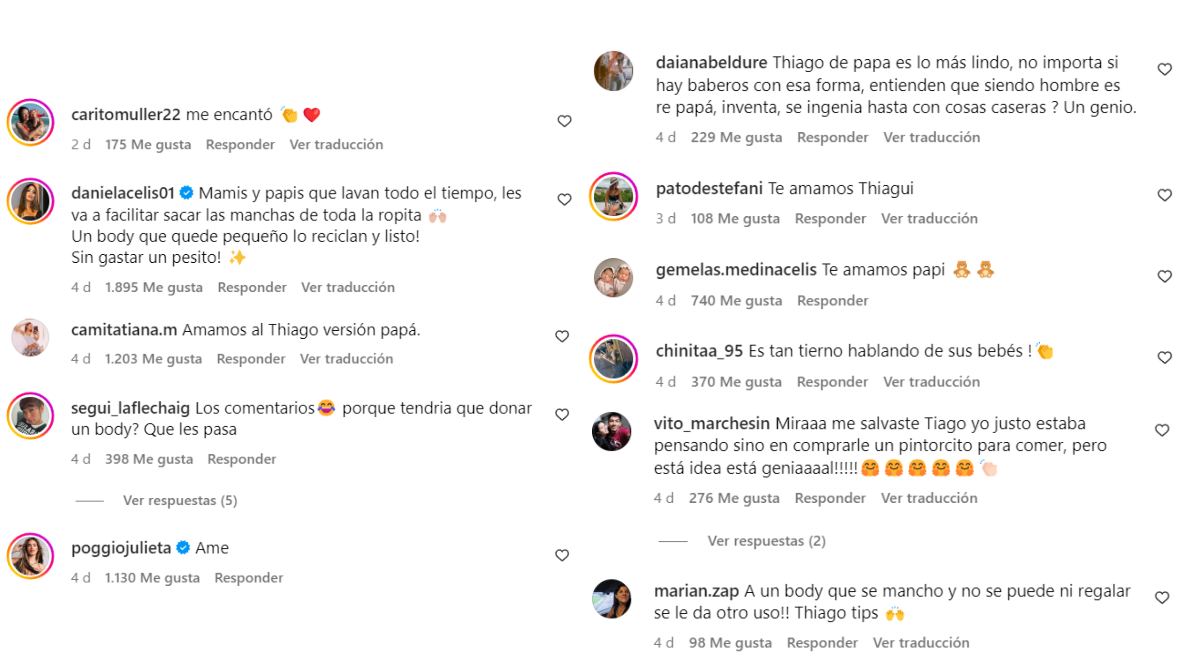 Thiago también recibió mucho apoyo de sus seguidores.