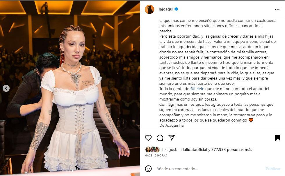 La Joaqui habló sobre su debut como jurado en Got Talent