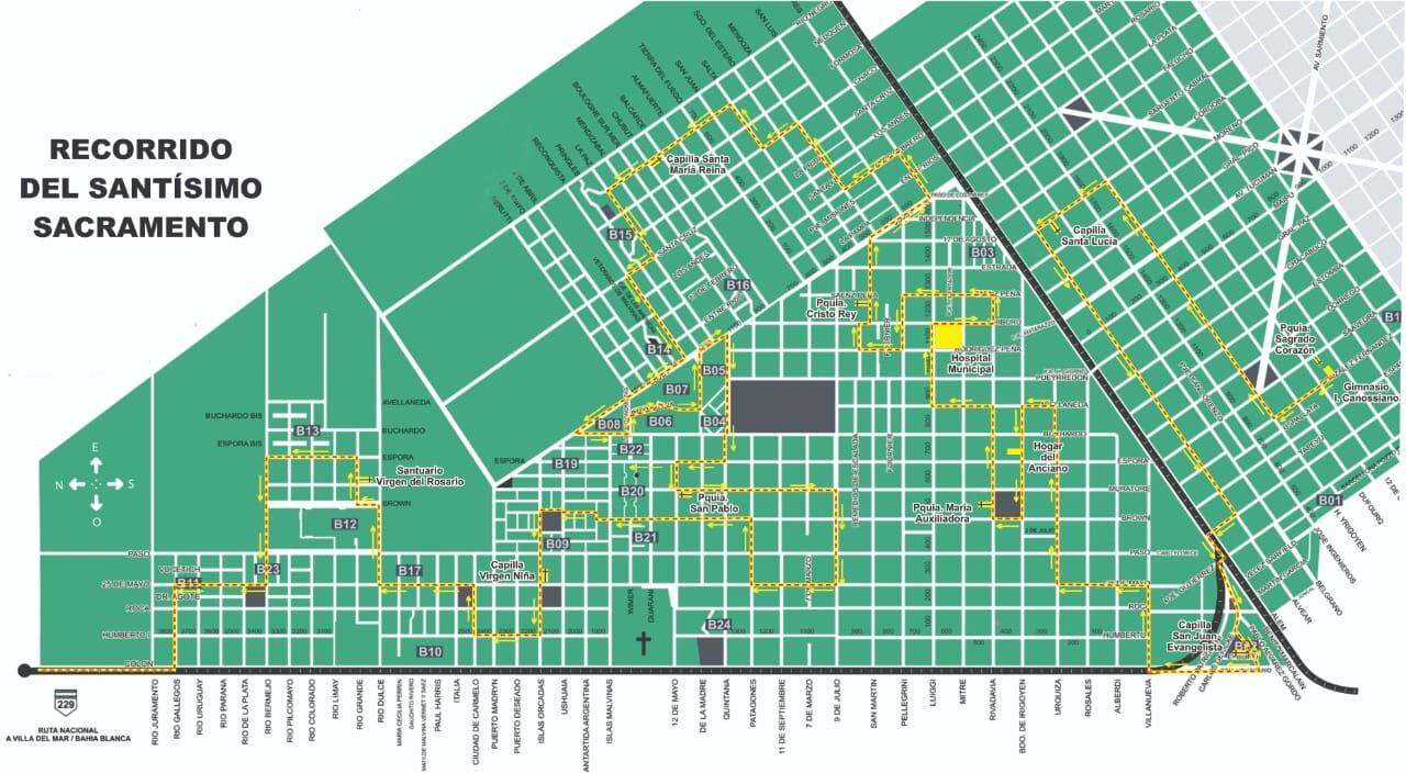 Recorrido de la Procesión 2022