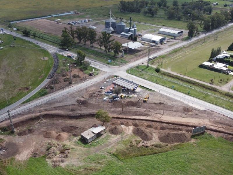 Obras en el cruce de ruta 1 y 158