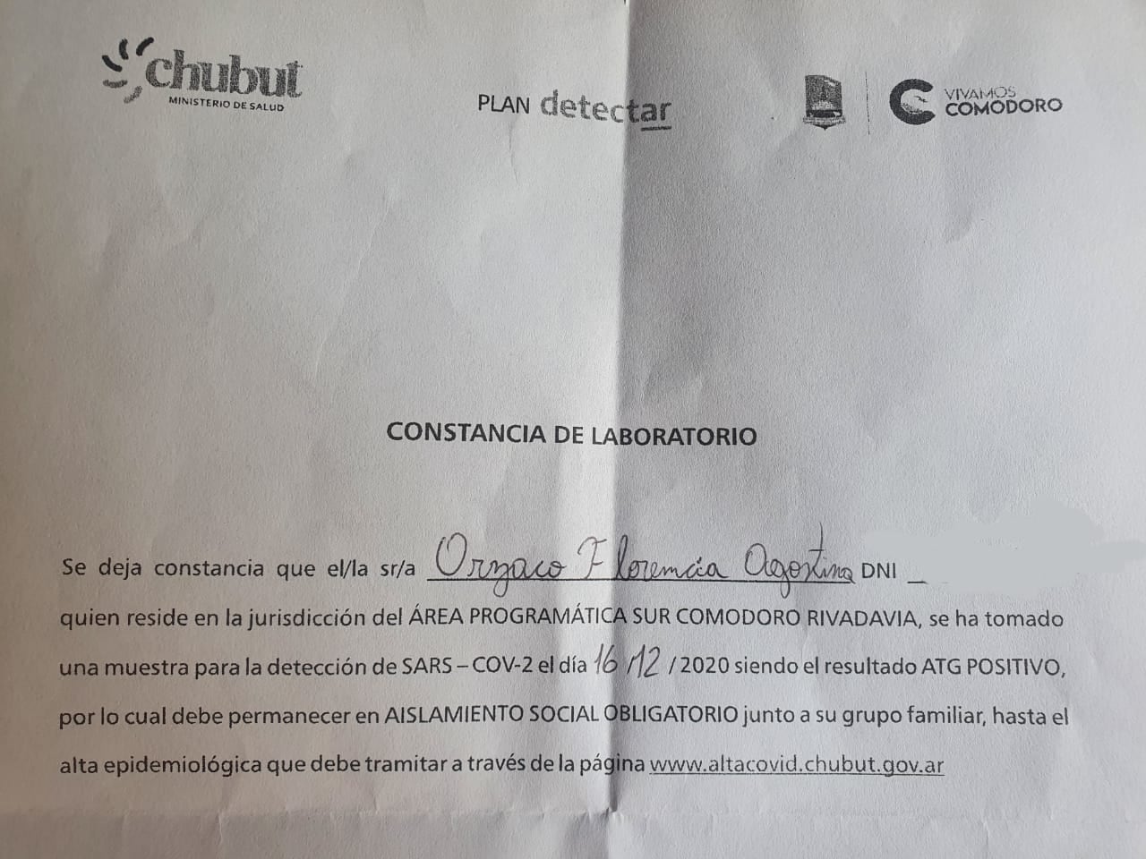 Certificado COVID-19