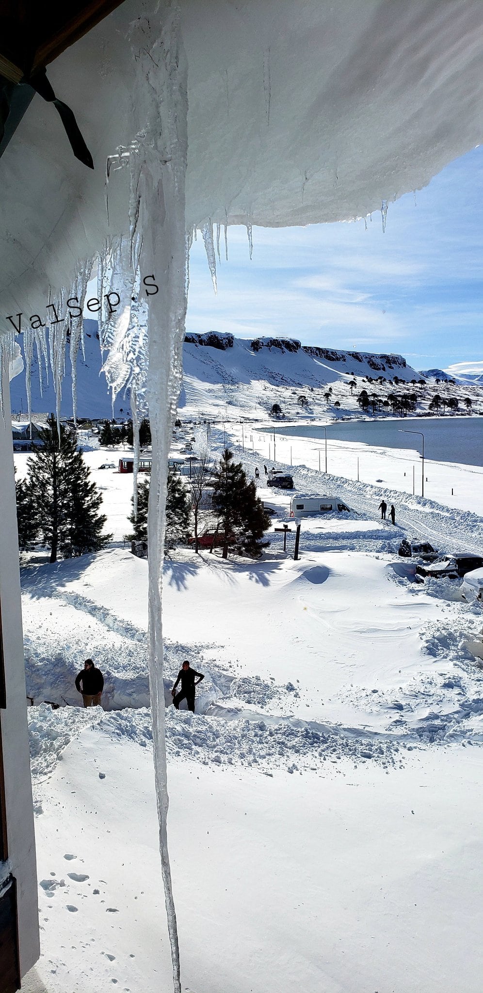 Impresionante nevada en Caviahue, Neuquén.