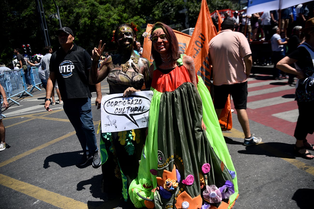 Paro nacional de la CGT en Córdoba. Concentración de Sadop y UEPC en Patio Olmos. (Pedro Castillo / La Voz)