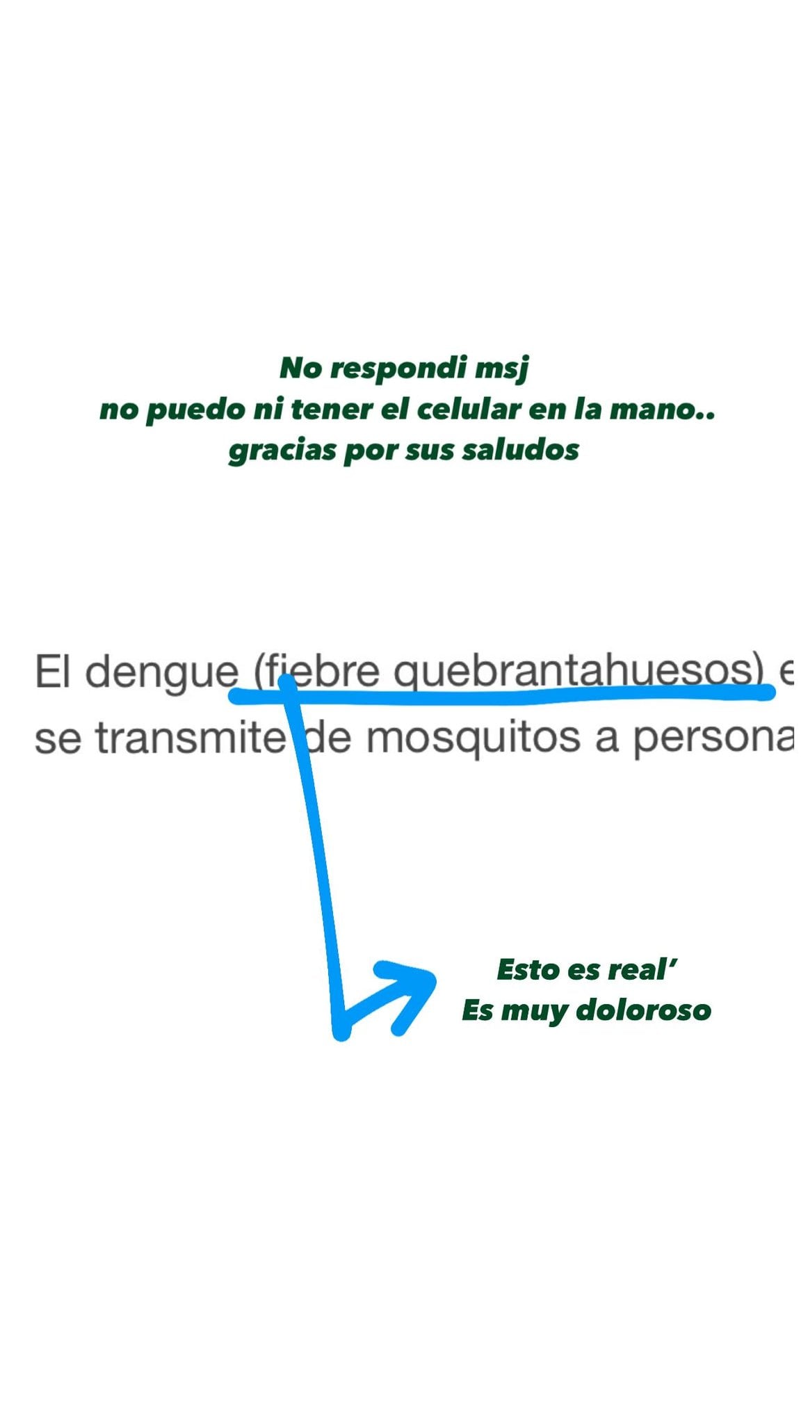 La historia que subió Natalie.