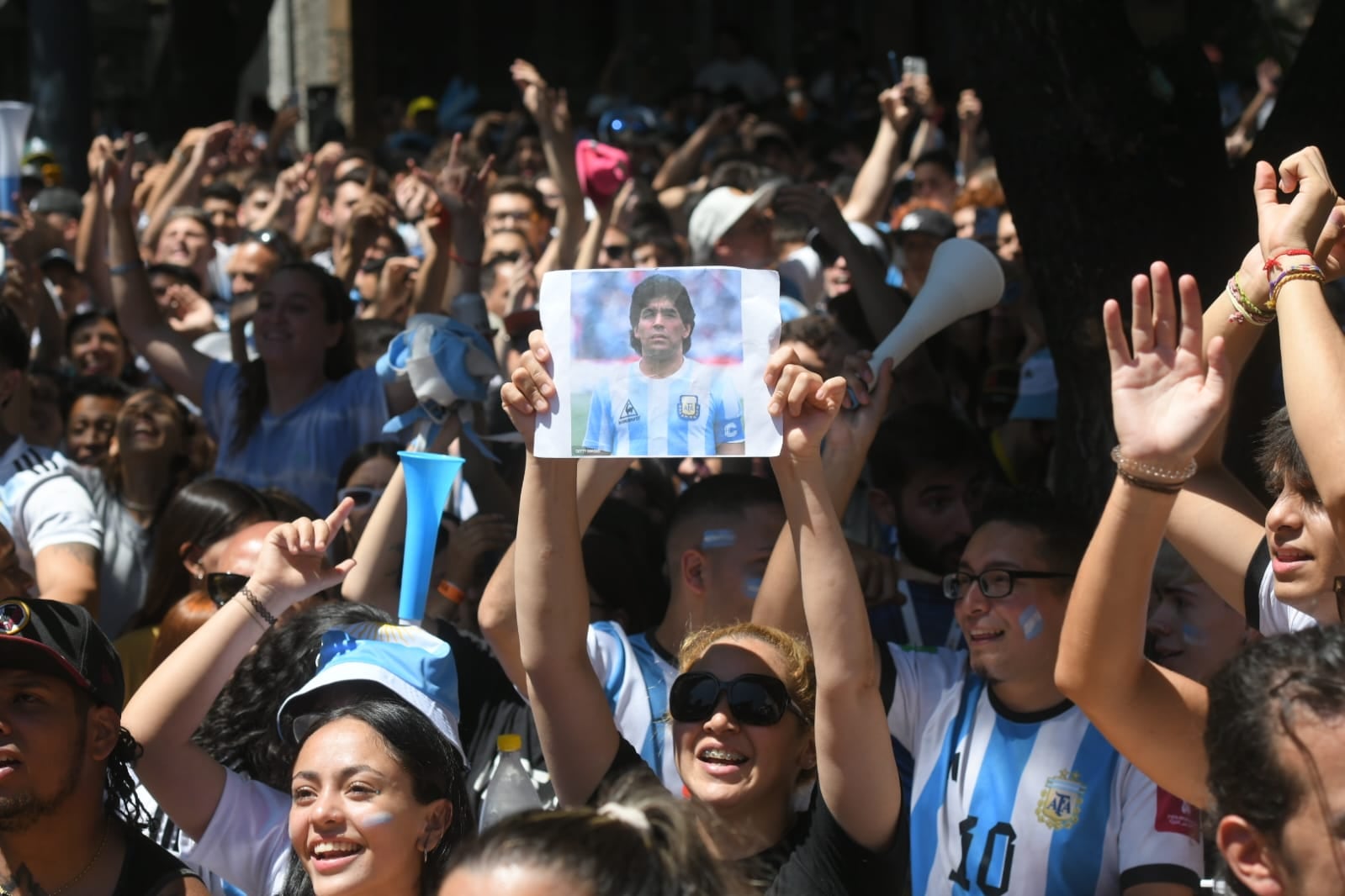 Festejo en Mendoza de Argentina Campeón