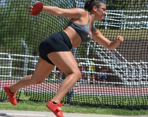 Florencia Dupans (UNCuyo) una de las promesas del atletismo mendocino. /gentileza de Raúl Flores.