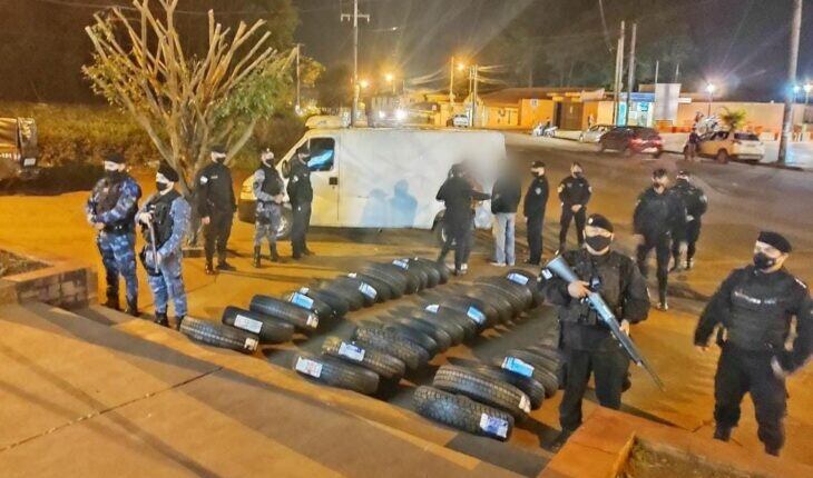 Incautaron neumáticos de contrabando en la ciudad de Oberá.