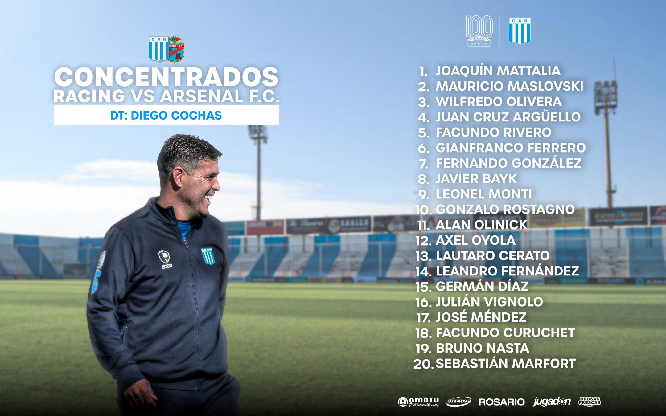 Racing se juega las últimas fichas. La lista de concentrados.