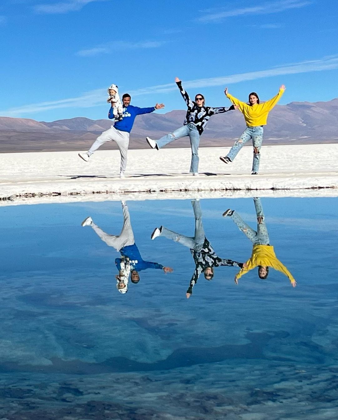 Mica Viciconte, Fabián Cubero, Indiana y Luca en Salta