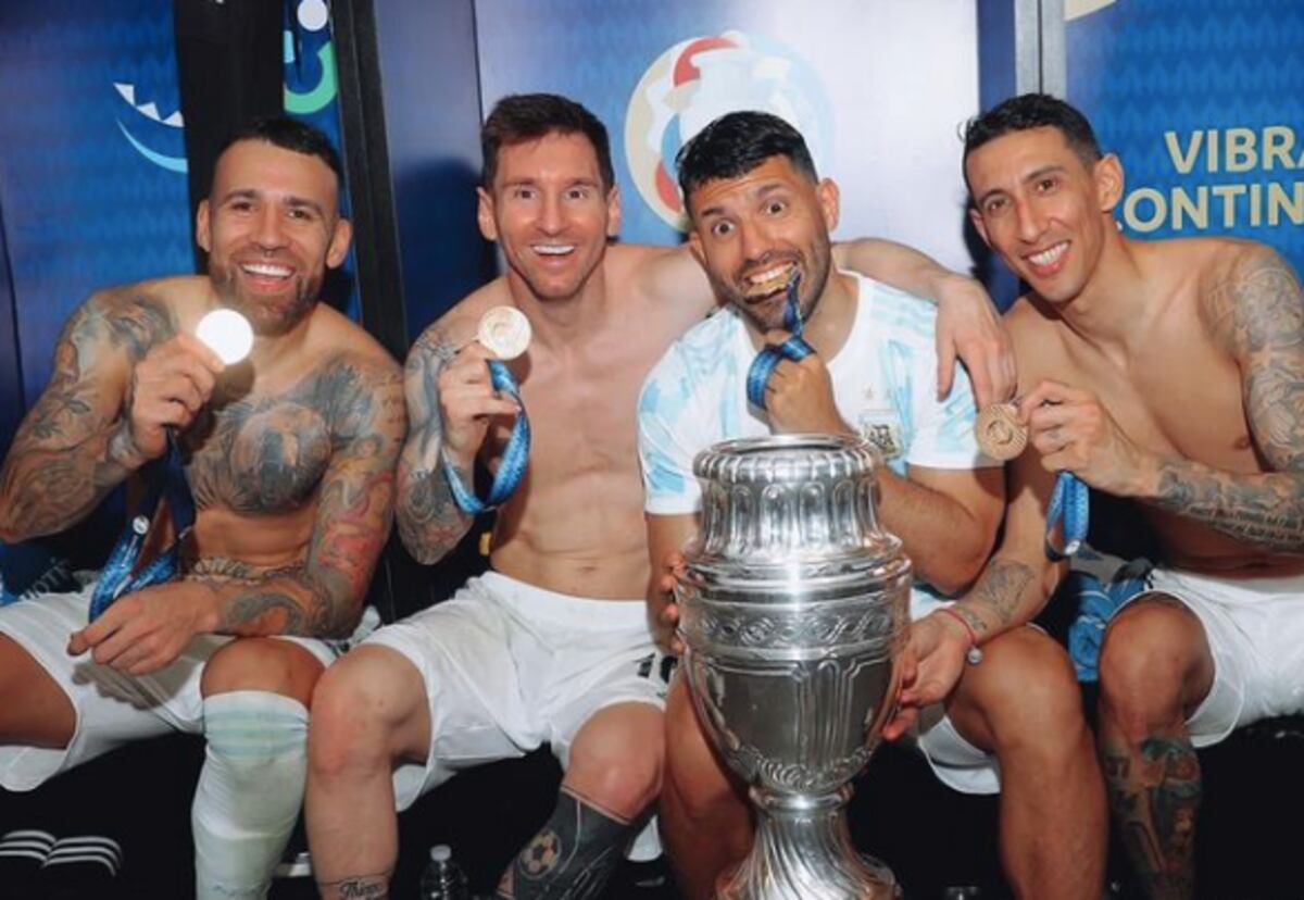 Lionel Messi celebró la Copa América con “la vieja guardia” y recibió mensajes de excompañeros