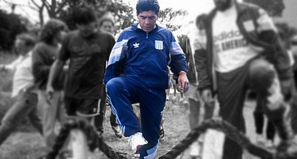 Maradona fue técnico de Racing en la temporada de 1995