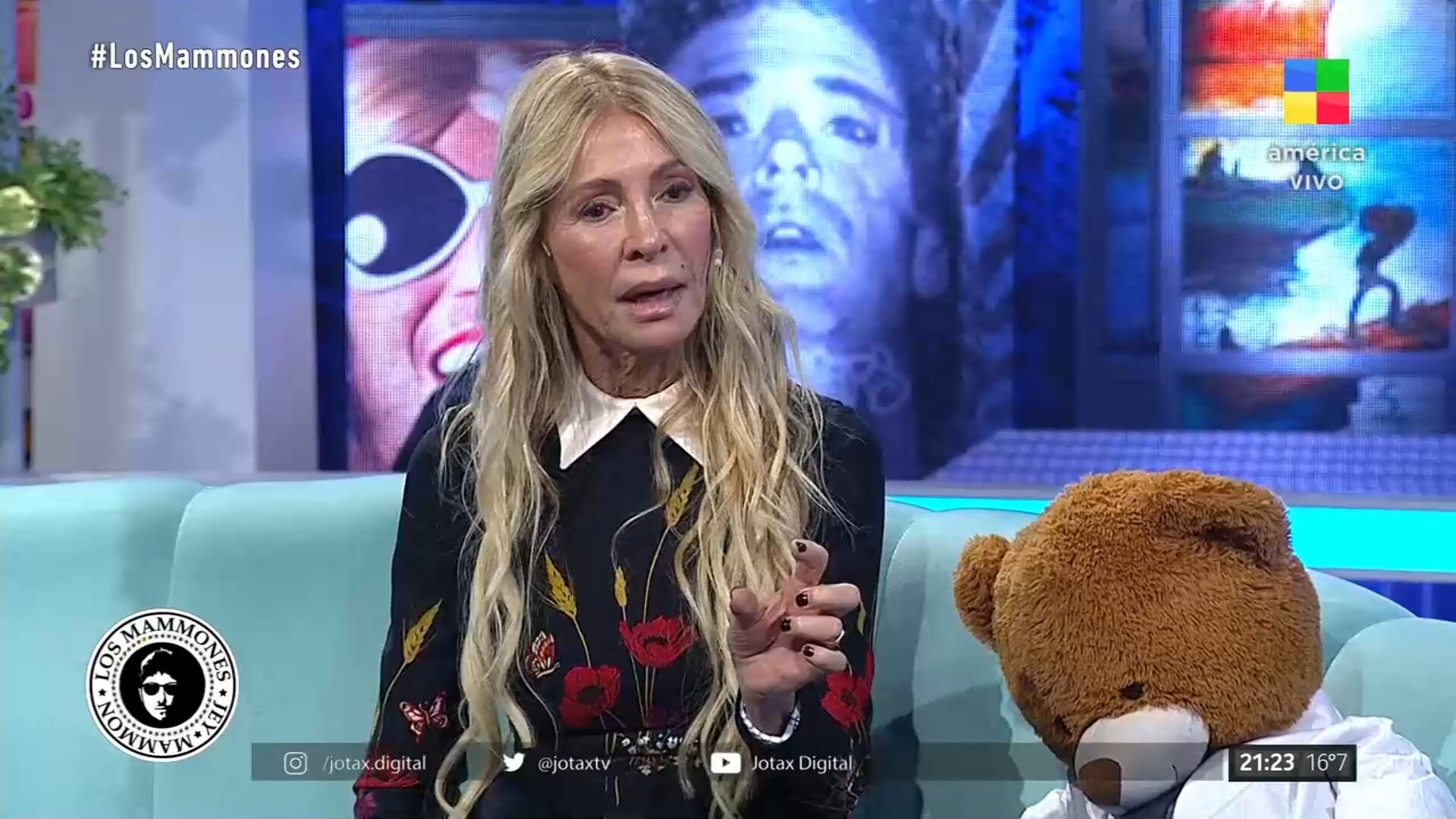 Cris Morena durante el programa de Jey Mammon.