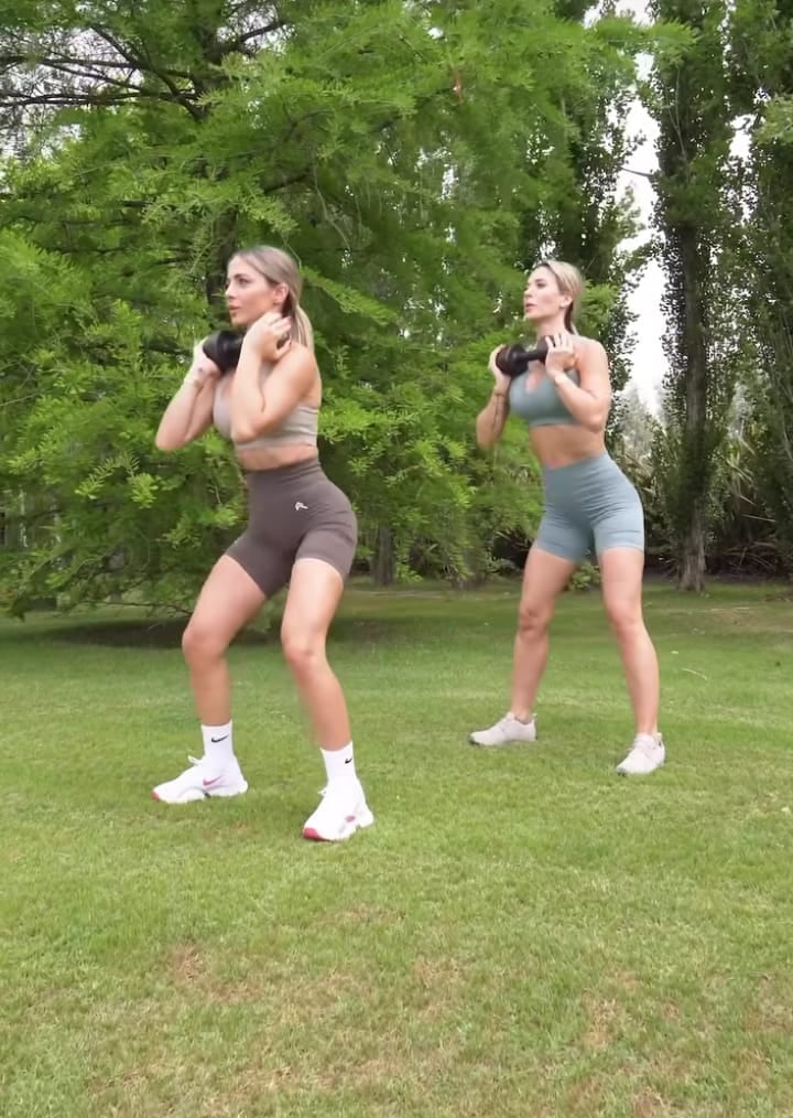 Jésica Cirio y Caro Calvagni son amigas y comparten su amor por el ejercicio.