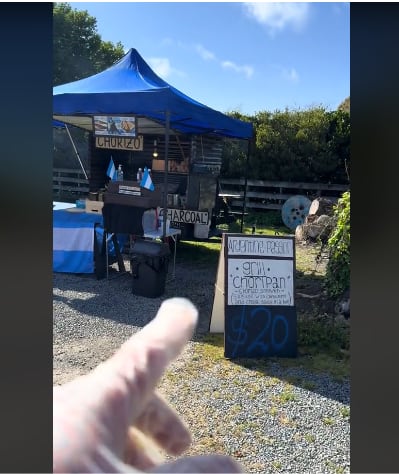 El argentino que vende choripanes en Nueva Zelanda