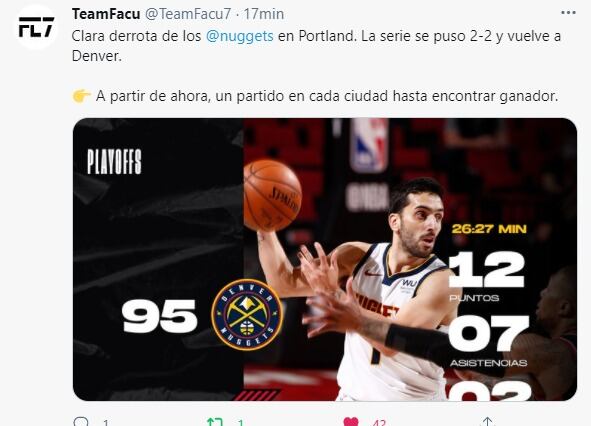 Facu Campazzo mantuvo su nivel, pero la serie está igualada.