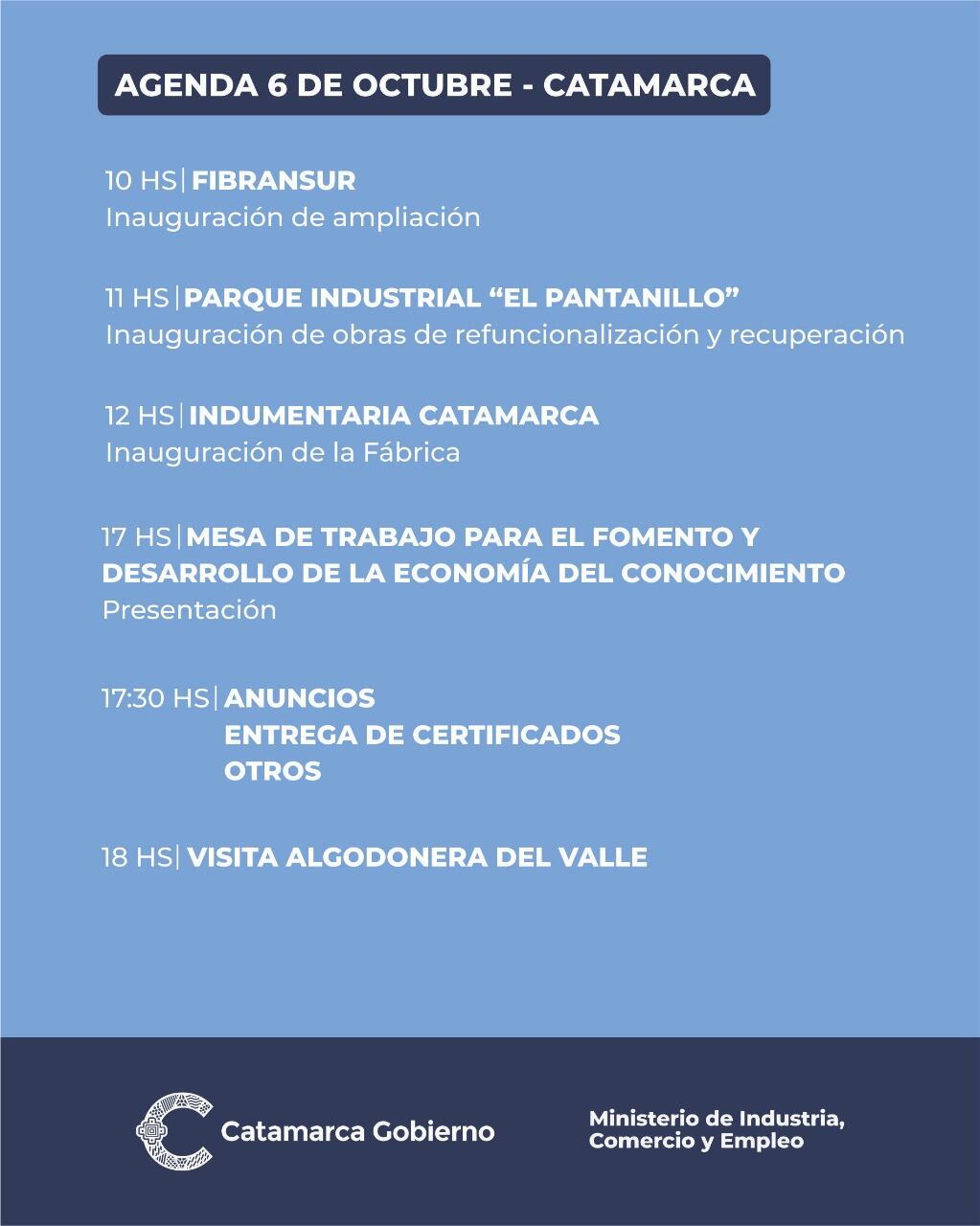 Agenda del ministro Kulfas en Catamarca.