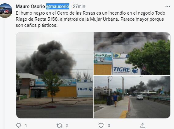 El voraz incendio en el local de materiales de construcción.