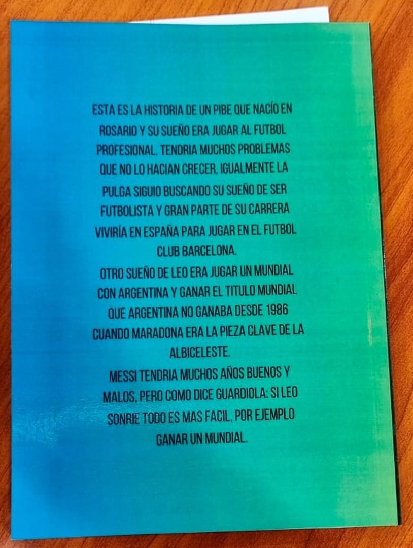 La descripción de la obra escrita por el niño cordobés.