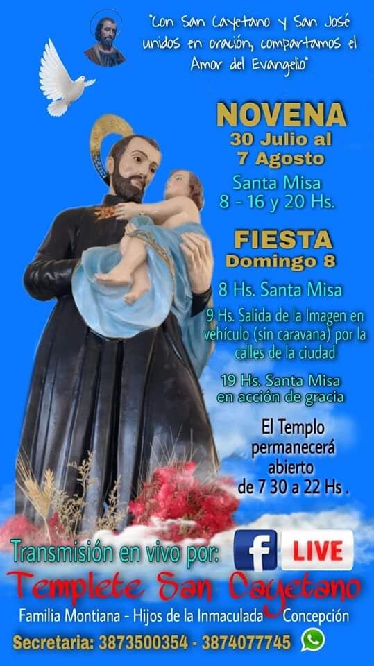 La novena se celebra del viernes 30 al sábado 7 de agosto.