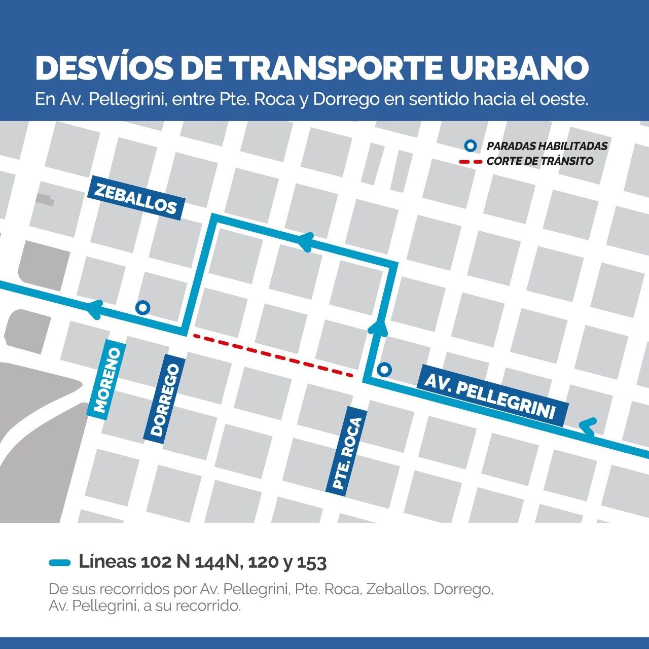 Cuatro líneas cambiaron su recorrido habitual de 7 a 18 mientras se ejecutan las obras.