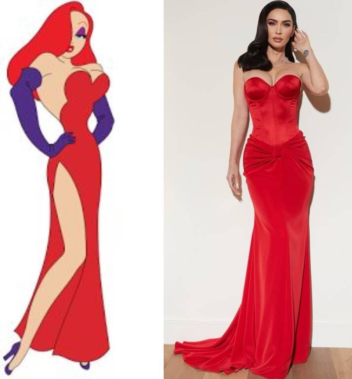 Megan Fox y un look inspirado en Jessica Rabbit