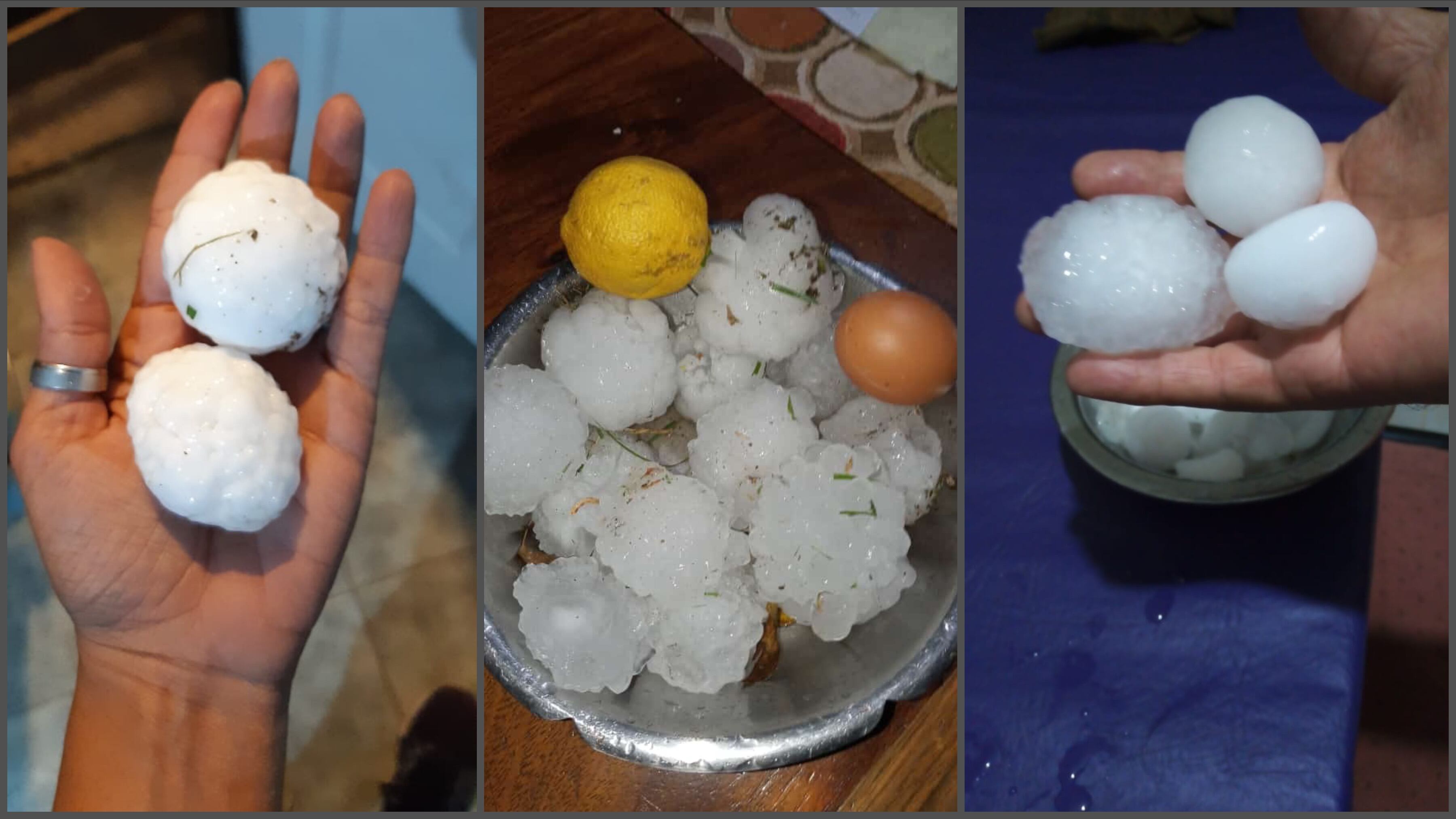 Hielo gigante. Una de las tantas tormentas de granizo en Mendoza.