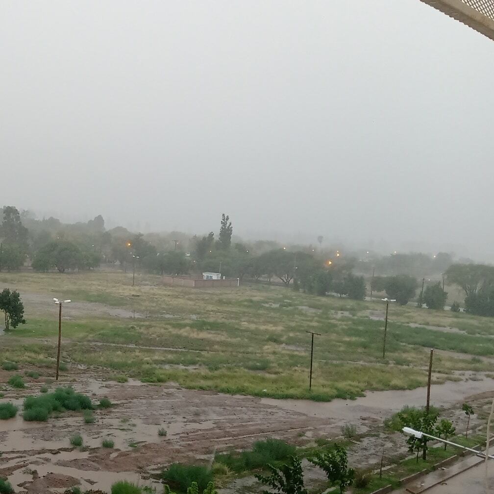 Tormenta de granizo en San Rafael.