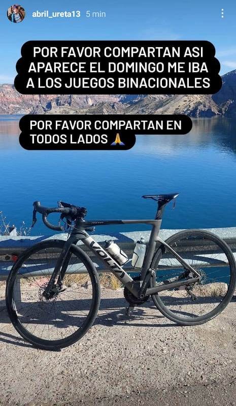 Desesperado pedido de Abril Ureta para que la ayuden a encontrar sus bicicletas.