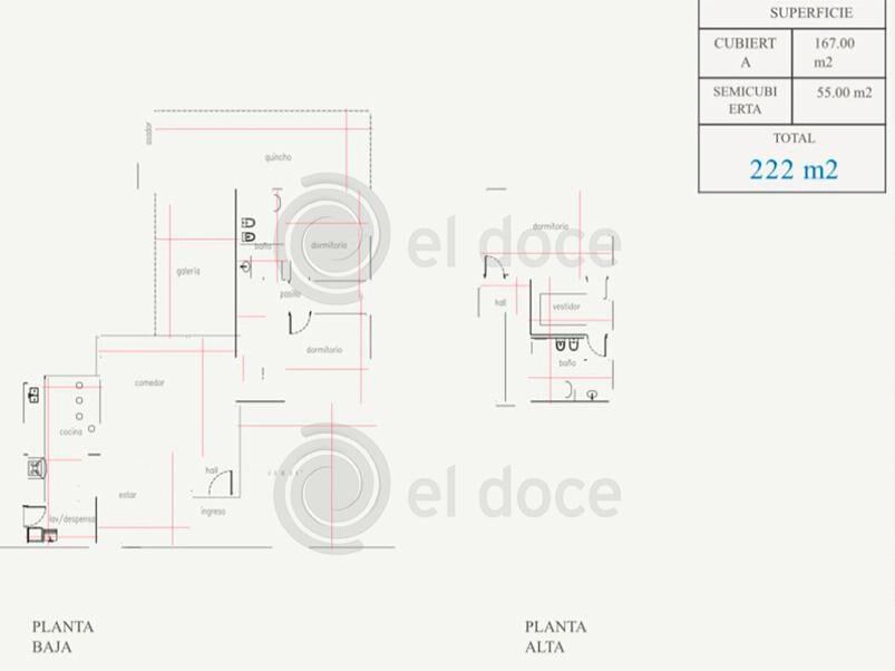 Plano de la vivienda comprada por la mujer de Fito Macías.