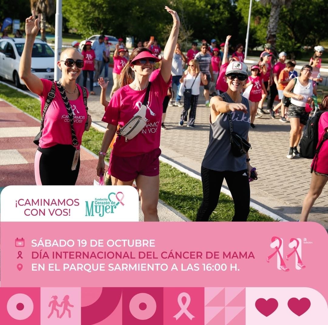 Caminata en conmemoración al Día mundial contra el cáncer de mama.