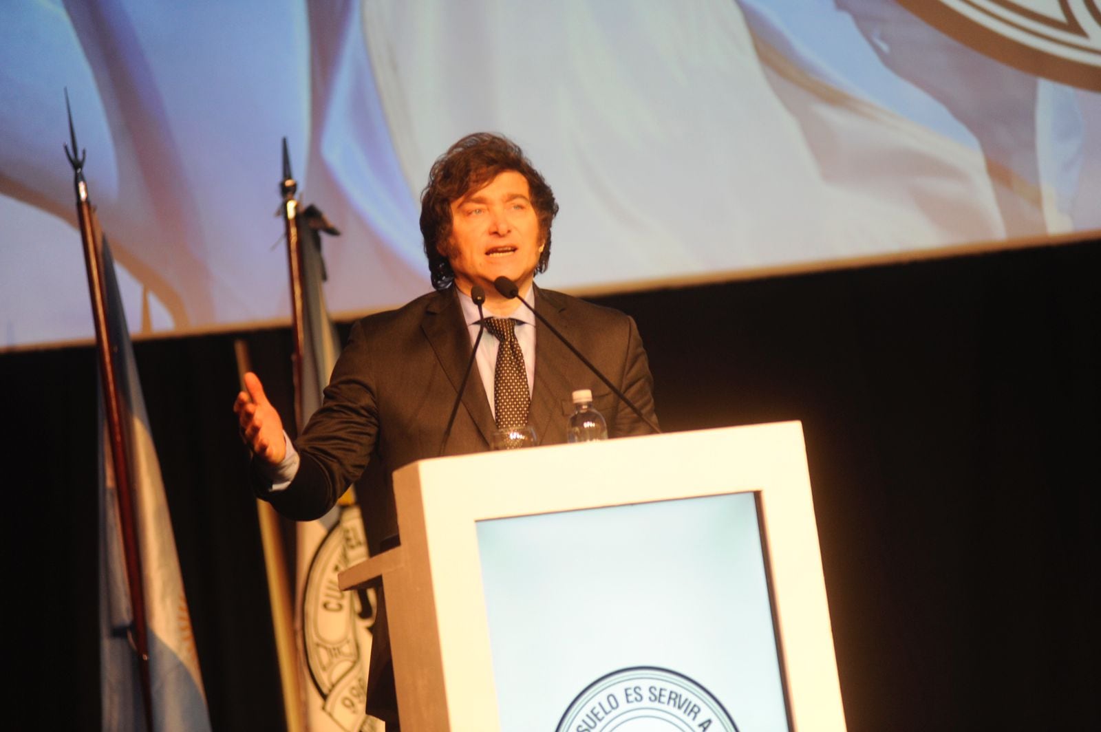 Javier Milei en su discurso en La Rural.