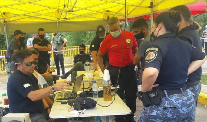 Base del operativo de búsqueda en Pampa de Olaen.