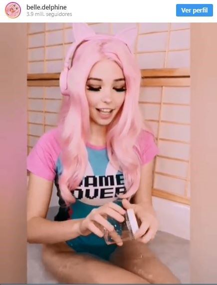 Compartió el vídeo en Instagram.(Instagram/@belle.delphine)