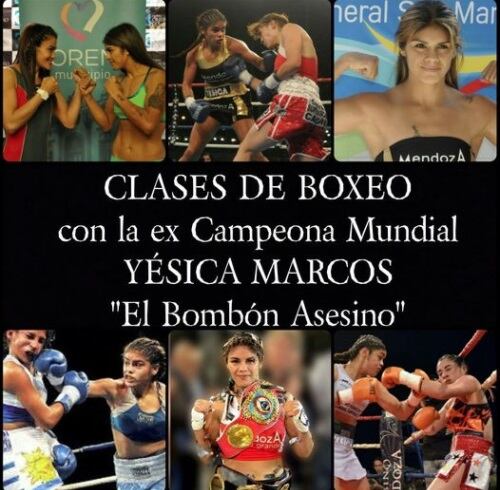 Yésica Marcos y una de sus promociones relacionadas a las clases de boxeo.