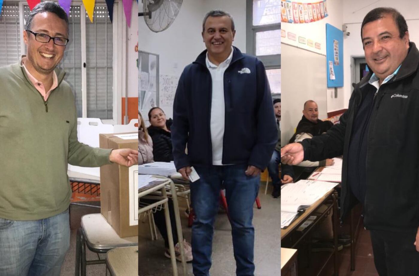 Algunos candidatos en las elecciones en Villa Allende en 2023. (Fotos Twitter y Radio Nexo)