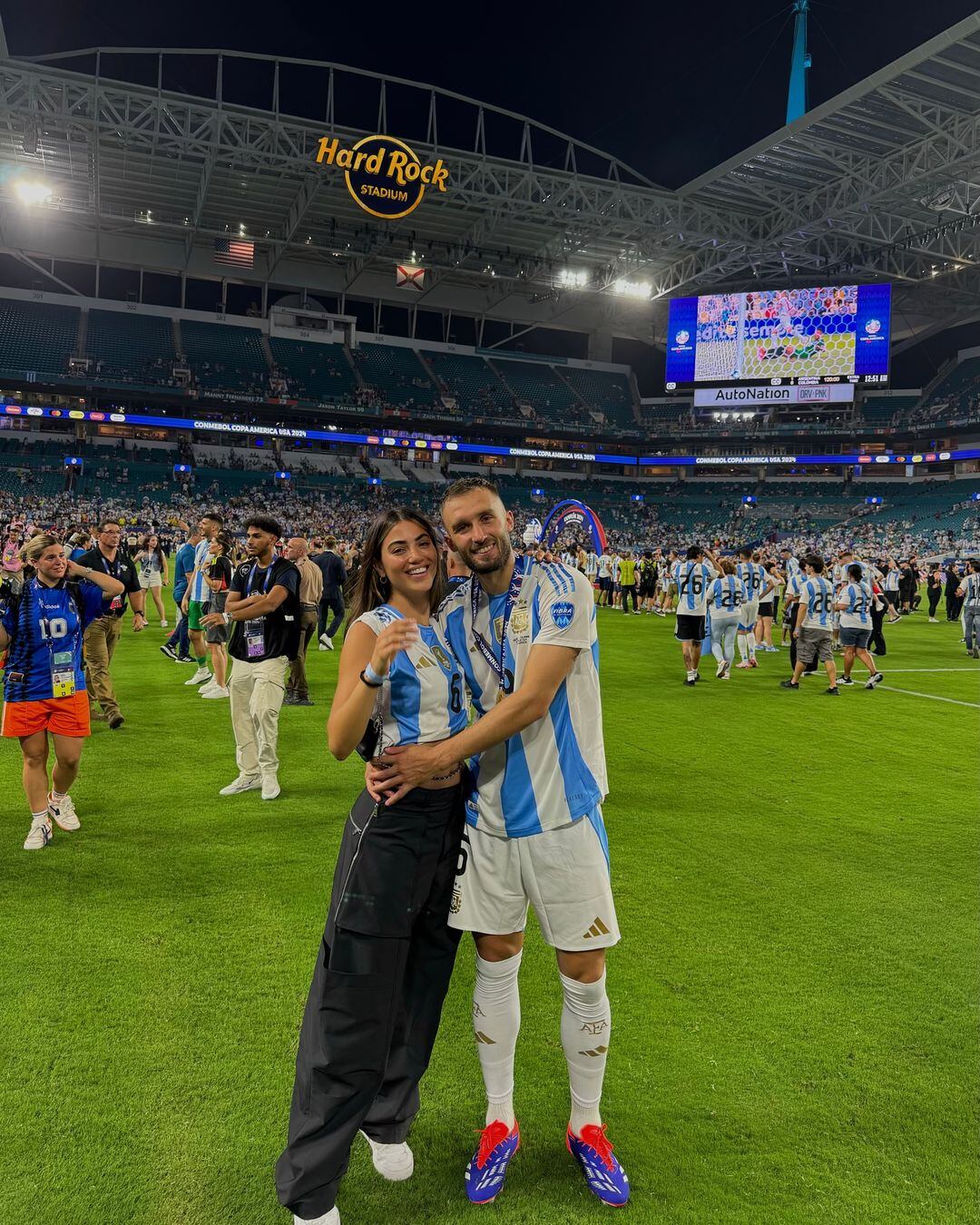 La pareja tras el Bicampeonato de América.