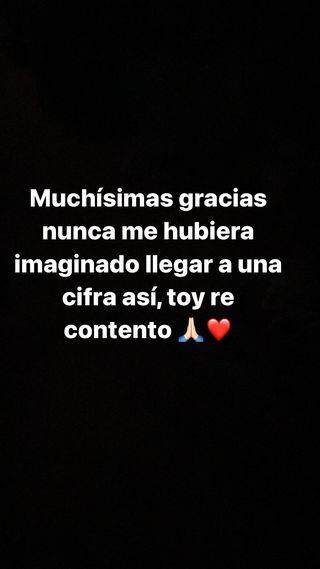 El agradecimiento de Rusher King por "Además de mí remix". (Instagram)