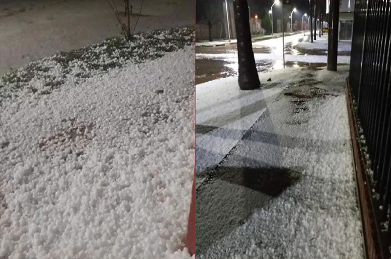 Tomenta de granizo en Viale.