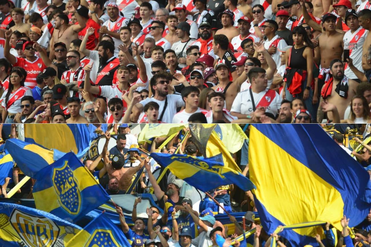 Los hinchas de River y Boca en Córdoba, un show tremendo en el Kempes.