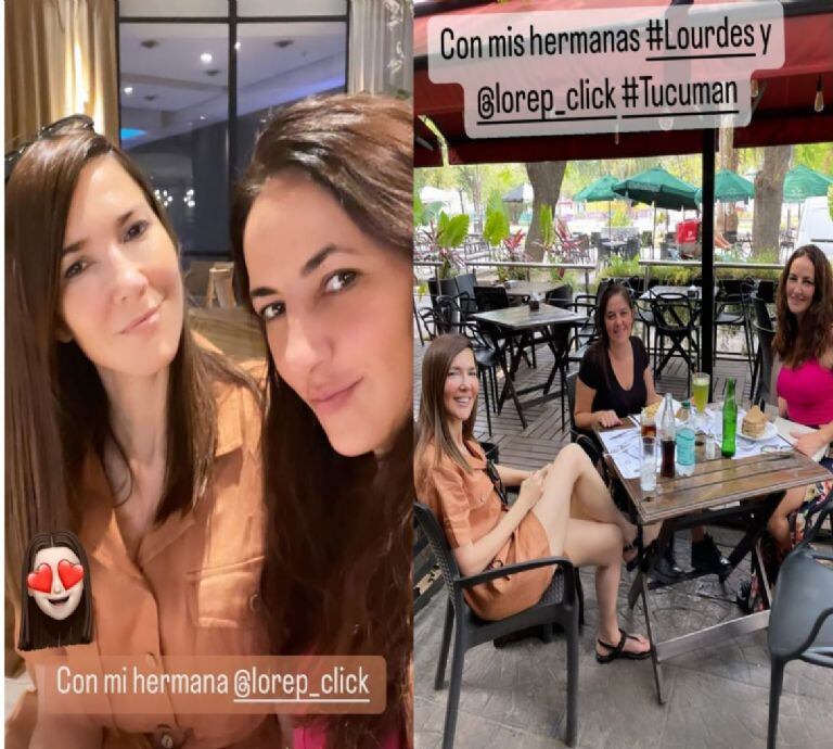 Cristina Pérez junto a su hermana Lorena.