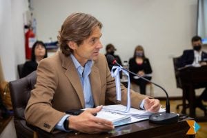 Legislador Federico Sciurano en la fundamentación del proyecto (imagen de Legislatura TDF)